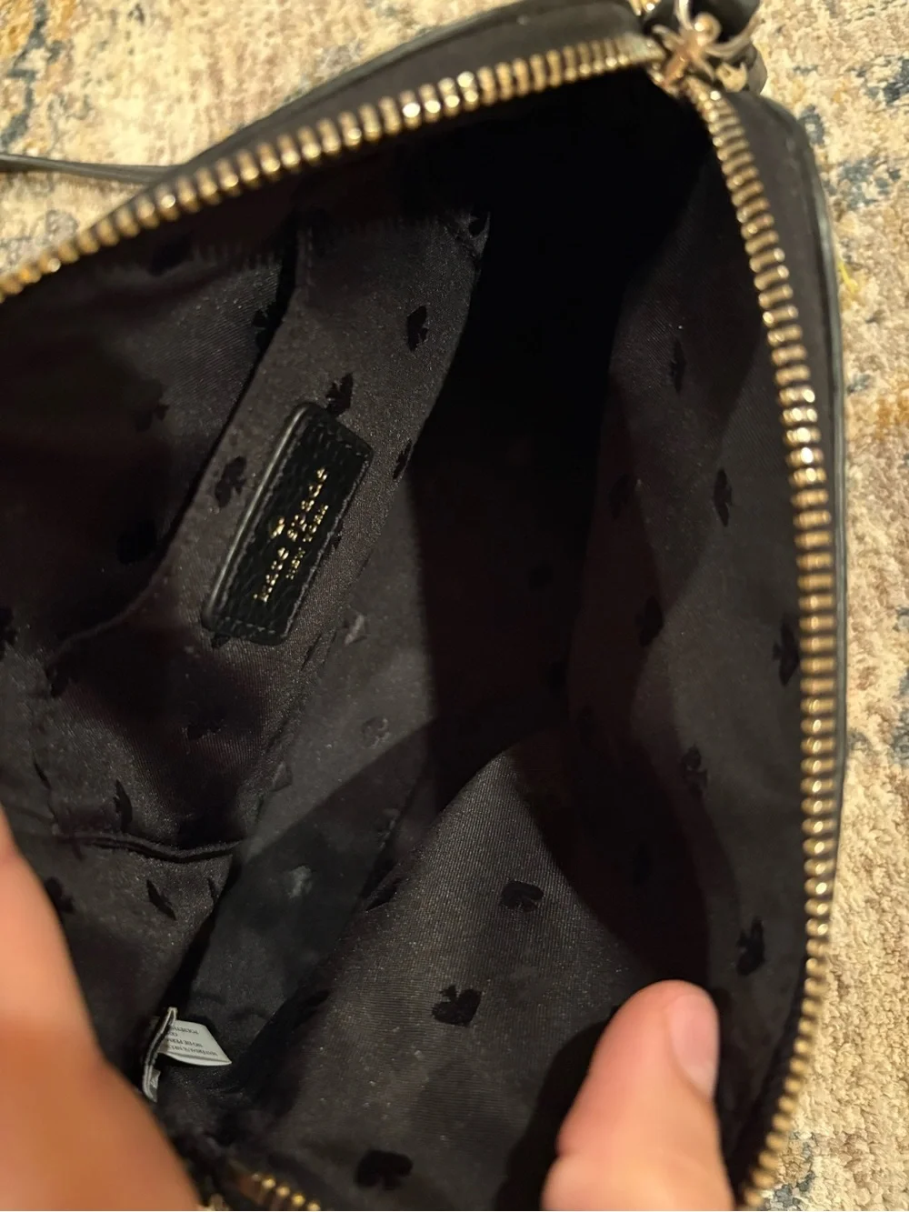 Kate Spade Hanna Small Black Leather Bag Dome Crossbody Southport Ave GUC